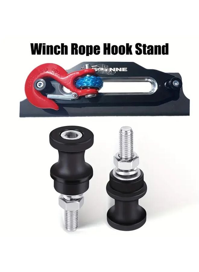 خطاف رافعة من سبائك الألمنيوم الأسود سريع التثبيت مناسب لبراغي القلاووظ مقاس ٣/٨ و ١/٢ بتركيب مثبت - Image 4