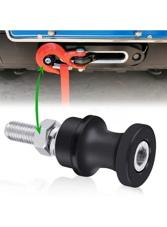 خطاف رافعة من سبائك الألمنيوم الأسود سريع التثبيت مناسب لبراغي القلاووظ مقاس ٣/٨ و ١/٢ بتركيب مثبت - Image 2