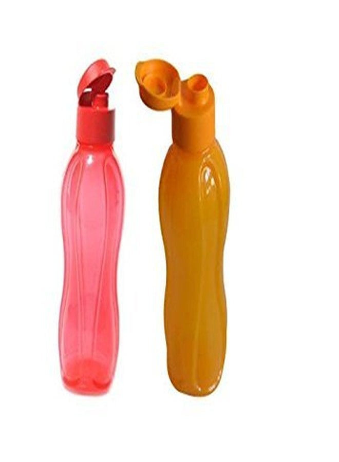 Tupper Ware Tupperware Plastic Fliptop Water Bottle Set Of 2, 750Ml, Multicolor