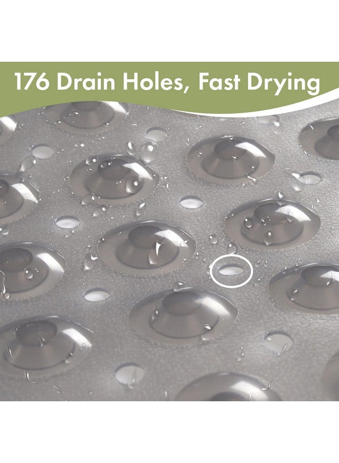 AmazerBath Shower Mat Non Slip 40 x 16 Inches, Shower Stall Mats with Suction Cups and Drain Holes, Non Slip Bath Mat for Tub for Elderly & Kids, Clear Gray - Image 5