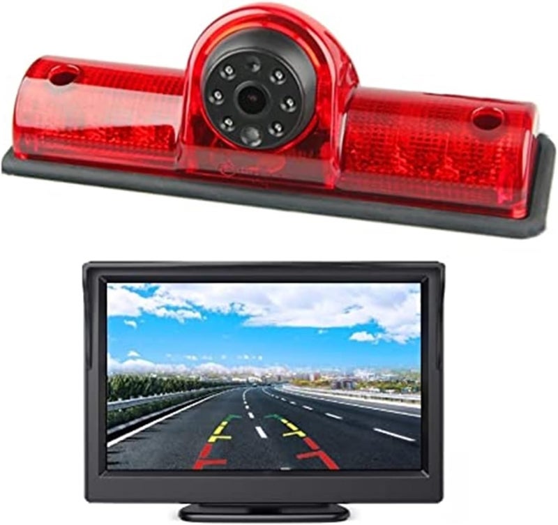 Yurefax HD 720P Brake Light Camera with Monitor for Nissan NV - Image 1