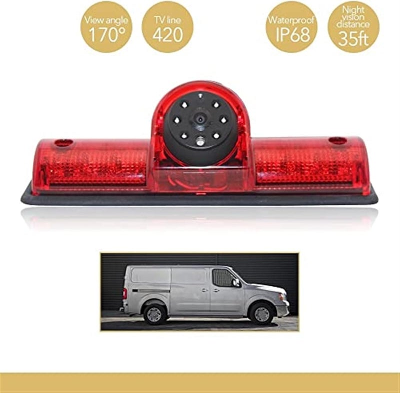 Yurefax HD 720P Brake Light Camera with Monitor for Nissan NV - Image 4