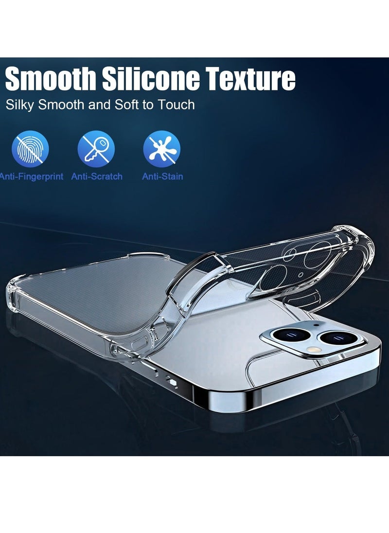 Raxoom ELTRAZONE For iPhone 15 Case and Screen Protector,2Pack iPhone15 Tempered Glass With Clear Phone Case,Soft TPU Shock-Absorption Transparent Cover for Apple iPhone 15 2023 6.1 inch,[3 in 1 Kit] - Image 3