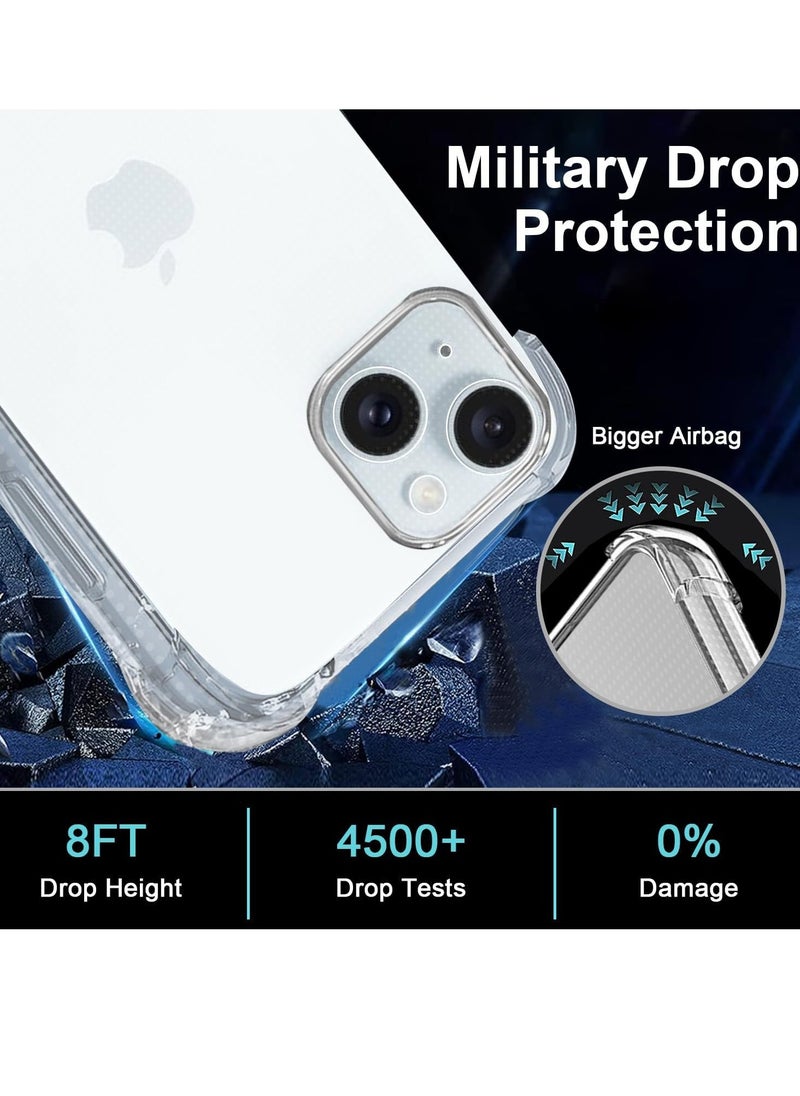 Raxoom ELTRAZONE For iPhone 15 Case and Screen Protector,2Pack iPhone15 Tempered Glass With Clear Phone Case,Soft TPU Shock-Absorption Transparent Cover for Apple iPhone 15 2023 6.1 inch,[3 in 1 Kit] - Image 4