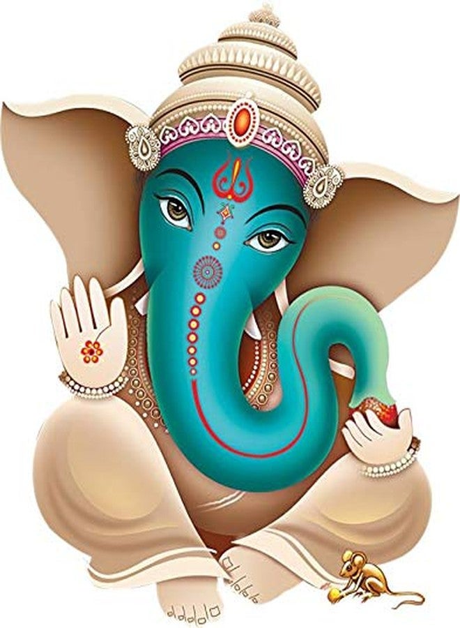Rangoli ملصق جداري كبير من الفينيل بتصميم رانجولي ديني (متعدد الألوان، 50 أو 70 سم)، ذاتي اللصق - Image 1