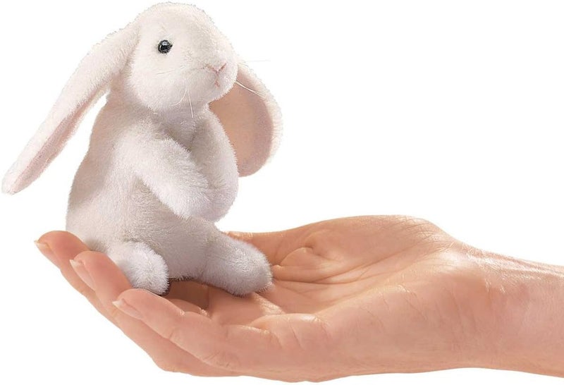 Folkmanis Lop Eared Rabbit Finger Puppet - Plush Toy for Creative Play - Image 1