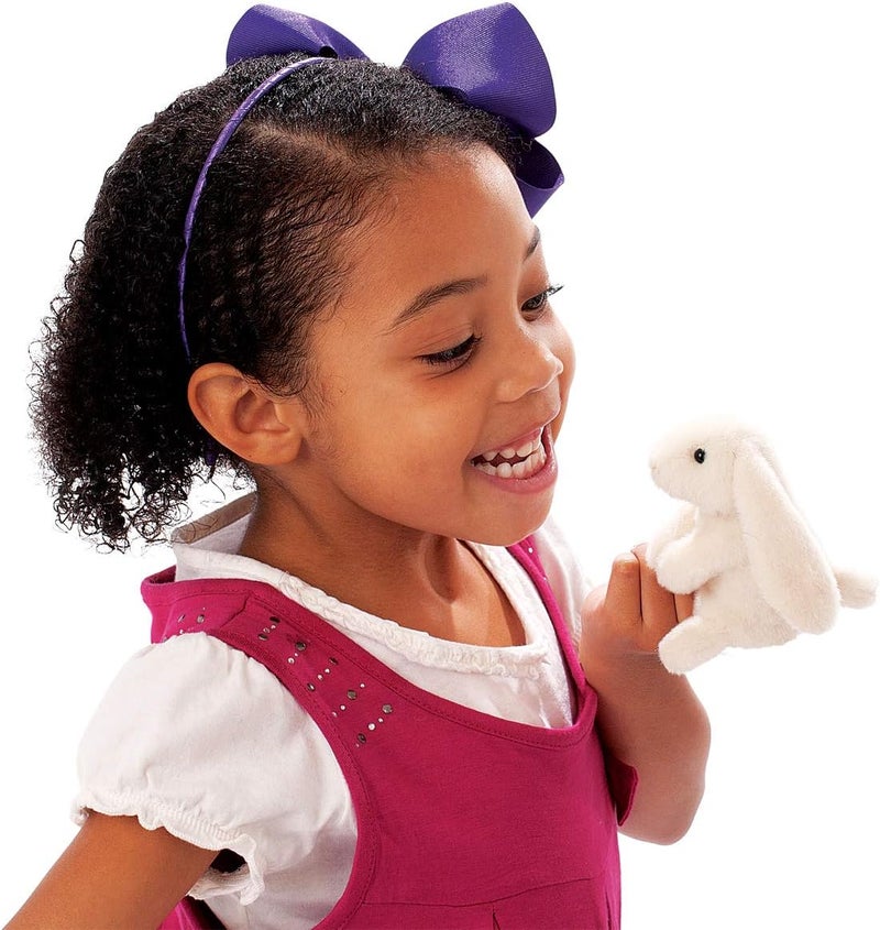 Folkmanis Lop Eared Rabbit Finger Puppet - Plush Toy for Creative Play - Image 3