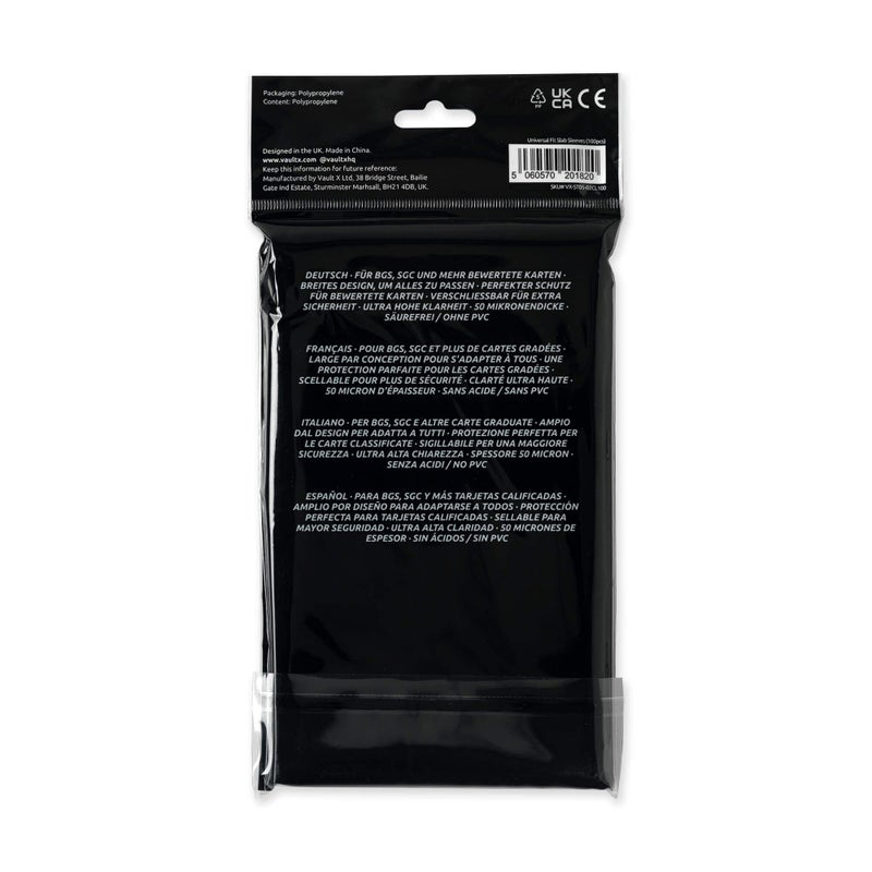 Vault X Graded Trading Card Slab Sleeves, Bags for Universal Fit for BGS, SGC, ACE Cases and More, Collectible TCG Games (100 Pack) - Image 5