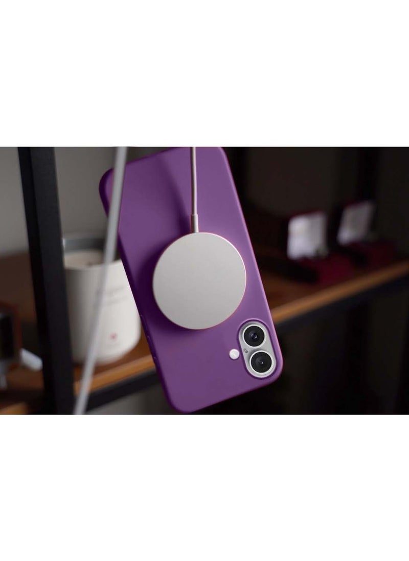 Wtech - Apple iPhone 16 2024 Premium Soft Liquid Silicone Case Cover - Eggplant Purple - Image 1