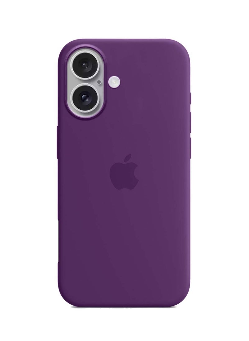 Wtech - Apple iPhone 16 2024 Premium Soft Liquid Silicone Case Cover - Eggplant Purple - Image 1