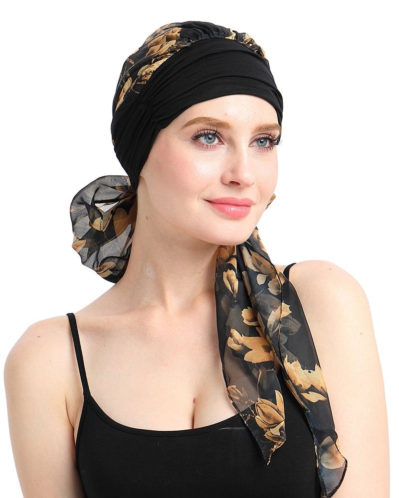 FocusCare Chemo Turban Pre-Tied HeadWrap Scarves Cancer Headwear - Image 1
