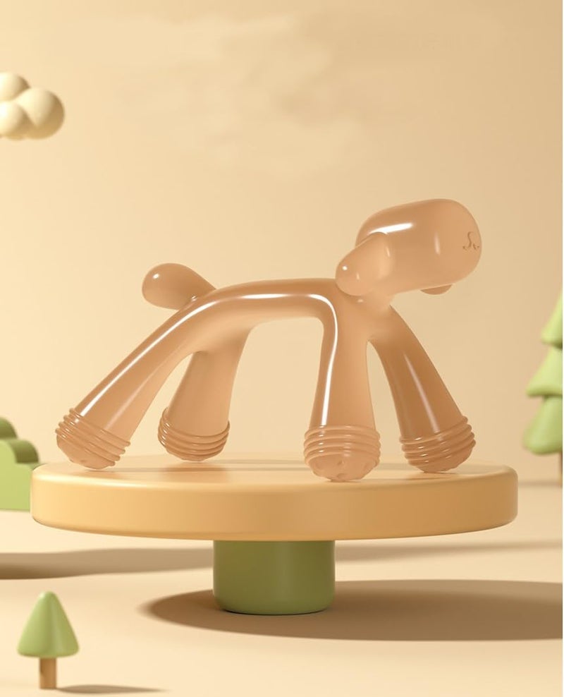 Moppets عضاضات سيليكون حيوانية للأطفال مع قبضة سهلة، قابلة للغلي، 100% سيليكون نانو - مقاومة للغبار (جرو) - Image 2