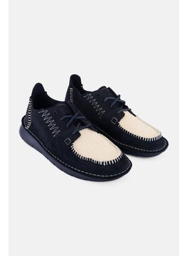 clarks Men Colehill Walk Standard Fit Lace Up Casual Shoes, Navy Blue  - Image 1