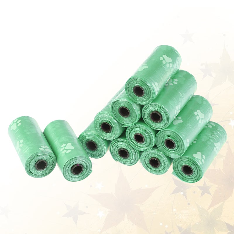 Printed Bags Thicken Disposable Clean Garbage Bags Pet Poop Holder for Outdoor Camping Hiking (Green) - Image 3