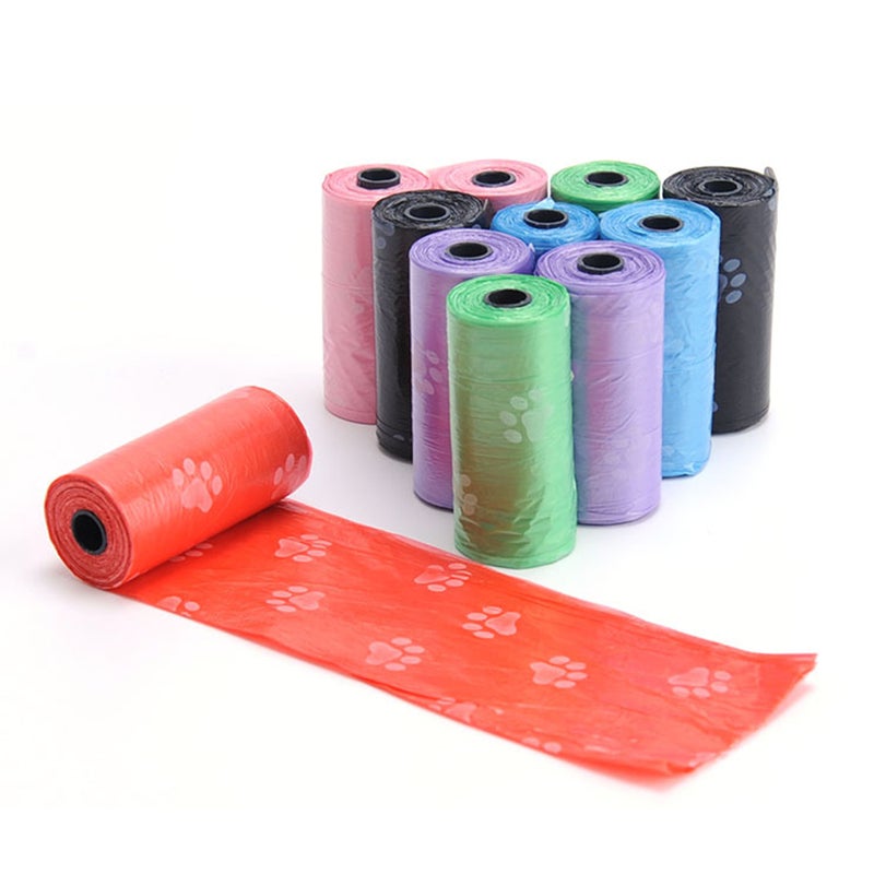 Printed Bags Thicken Disposable Clean Garbage Bags Pet Poop Holder for Outdoor Camping Hiking (Green) - Image 2