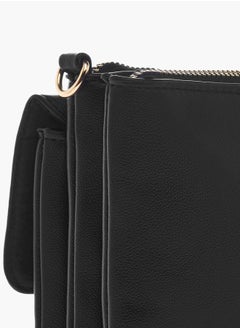 Flora Bella By Shoexpress Women Textured Crossbody Bag with Adjustable Strap  - Image 5