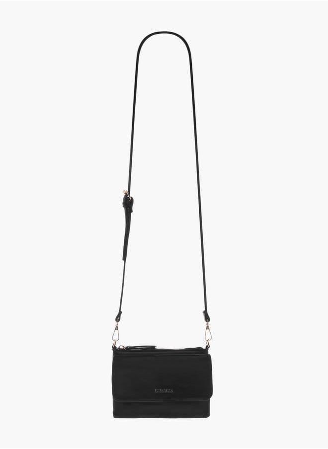 Flora Bella By Shoexpress Women Textured Crossbody Bag with Adjustable Strap  - Image 2