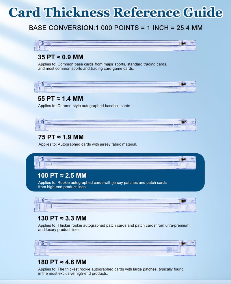 YZtree 100pt Magnetic Card Case: 50ct One Touch Card Holders for Trading Cards, U-V Protection 100 pt Hard Card Sleeves Case for Sports Game, Football, Baseball - Image 3