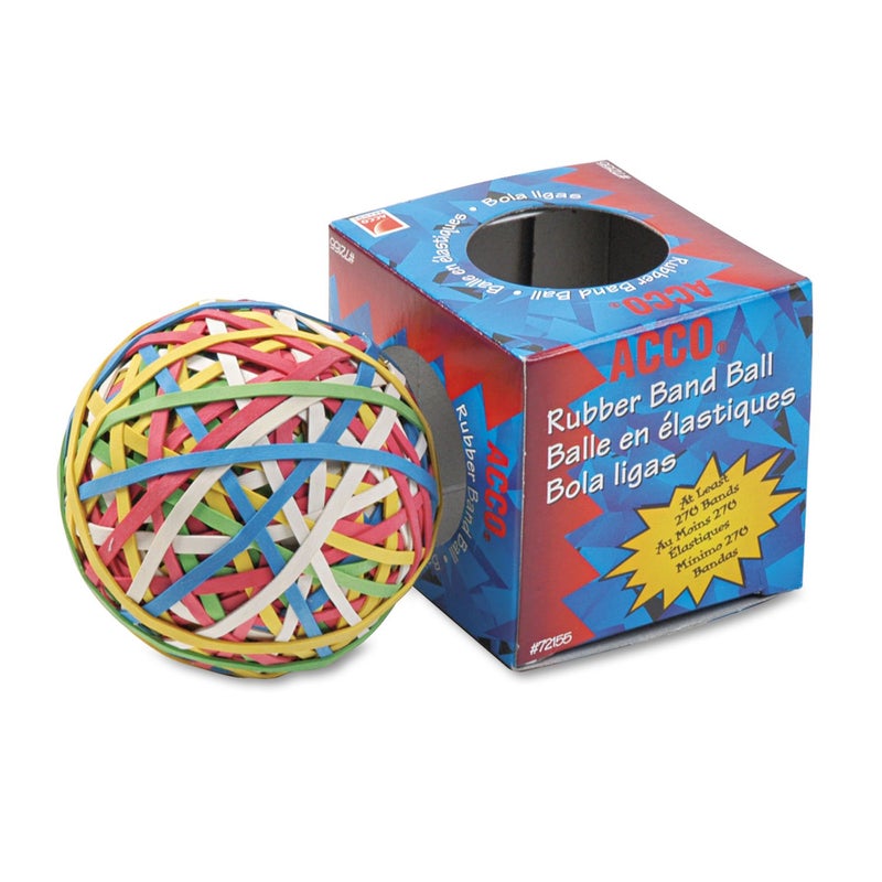 ACCO Brands كرة مطاطية من علامة أكو 72155، تحتوي على حوالي 270 رباط مطاطي، متنوعة - Image 1