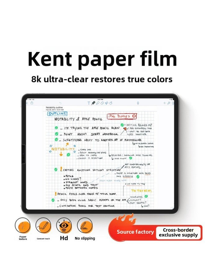 Suitable For Ipad Paper Film 2022 Magnetic Detachable Pro11 Painting 2021 Air5/4/6 Handwritten Film-Color: Japanese Raw Material Yiken Special Paper Film  Real Paper Feel-Size:Ipad Mini4/5 7.9inch - Image 1