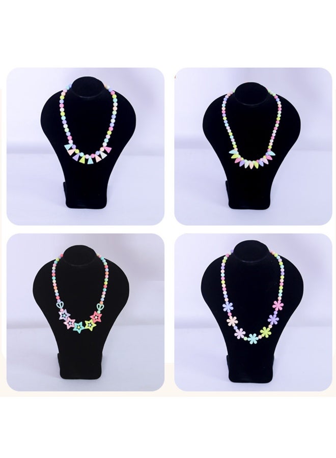 24-Grid Multicolour Candy Satr Beaded And Alphabet Letter Children Handmade DIY Jewelry Maker Kits With Tool Safety Scissors Kids DIY Unique Necklace Headband Accessories Sets Birthday Gift For Daughter - Image 3