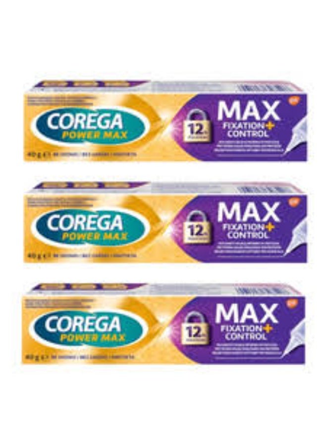 Corega  Power Max HOLD+ SEAL  Cream 40g ( 3 PICES )
