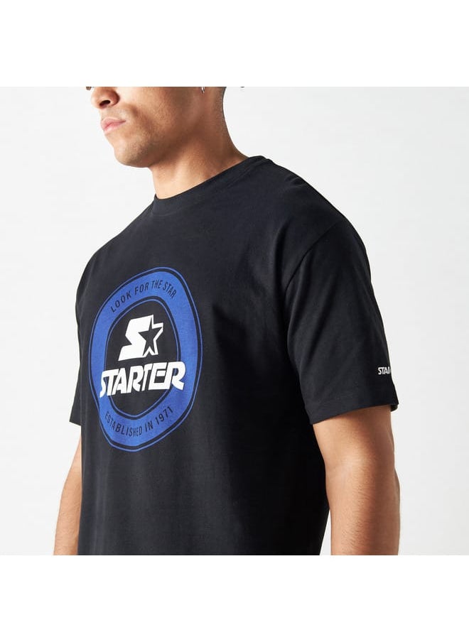 STARTER Starter Print Crew Neck T-shirt with Short Sleeves  - Image 4