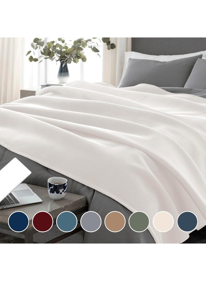 Vellux 1B07048 Original Insulating Core Hotel Style Solid blanket Machine Washable Soft Cozy Warm Thermal Durable Pet Friendly All Seasons Layering Bed Sofa Blankets, Twin, Ivory - Image 2