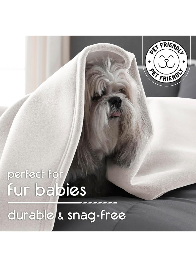 Vellux 1B07048 Original Insulating Core Hotel Style Solid blanket Machine Washable Soft Cozy Warm Thermal Durable Pet Friendly All Seasons Layering Bed Sofa Blankets, Twin, Ivory - Image 5