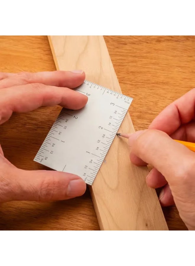 Portable Square edged Ruler Tool Ruler Small Measuring Ruler - Image 5