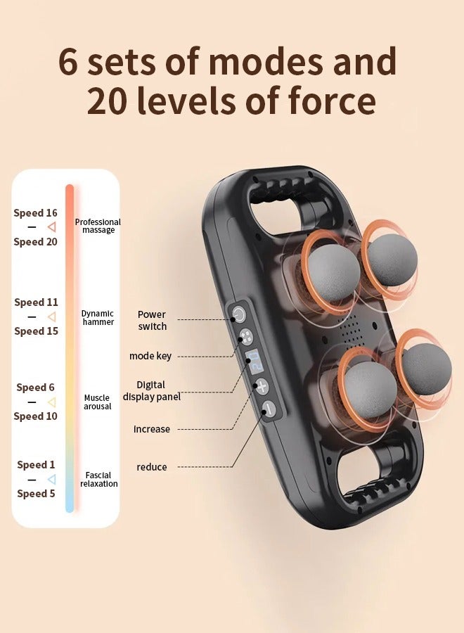 Deep Tissue 4 Head Massager Muscle Relaxing Deep Tissue Deep Tissue Massager Quiet Operation for Home Use for Legs - Image 3