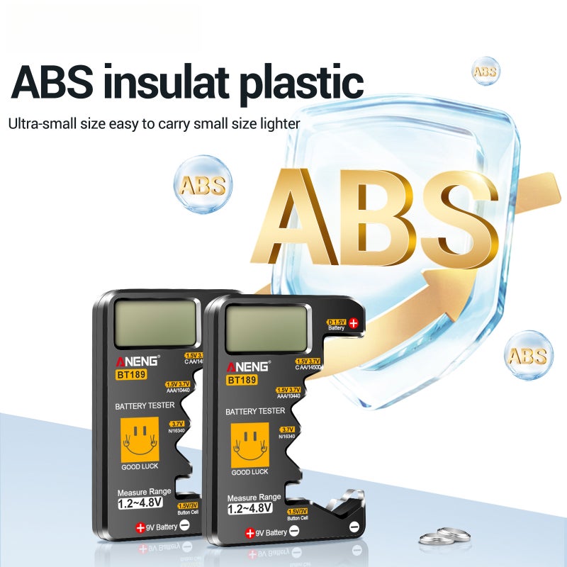 BT189 Battery Tester for C, AA, AAA, D, N, 9V 6F22 Batteries 1.5V 3V Button Cell Battery Gauge Electric Tools - Image 5