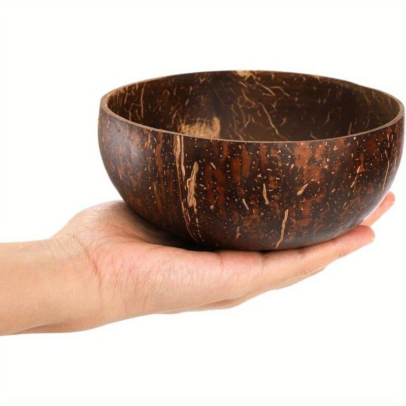 12 Pieces Handmade Wood Round Serving Bowls and Spoons for Party Picnic Yogurt Ice Cream - Image 5