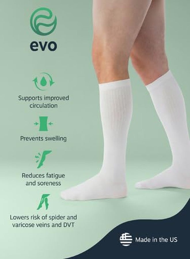 EvoNation Men’s USA made Knee High 20-30 mmHg Graduated Compression Socks - Moderate Pressure Compression Garment, Tan, Large - Image 5