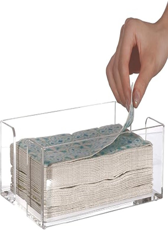SMARTPOINTS Clear Napkin holders for kitchen, Guest Towel Basket, Paper Towel Holder in Clear, Guest Napkin Holder for Bathroom Kitchen Dining Table Party Hotel Restaurant decor  - Image 1