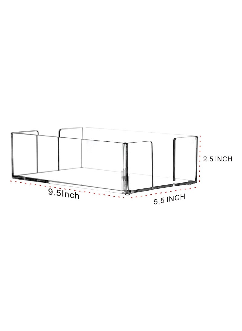 SMARTPOINTS Clear Napkin holders for kitchen, Guest Towel Basket, Paper Towel Holder in Clear, Guest Napkin Holder for Bathroom Kitchen Dining Table Party Hotel Restaurant decor  - Image 2