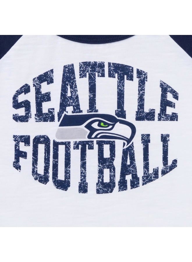 Gerber Geber Unisex Baby NFLTeam T-Shirt and Shorts Set, Seahawks, 4T - Image 4