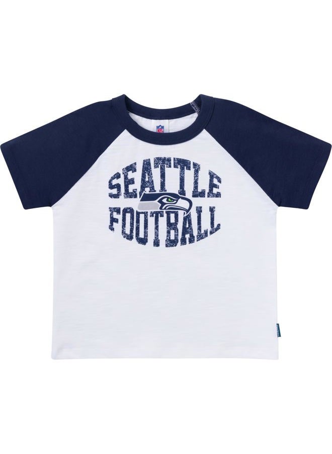 Gerber Geber Unisex Baby NFLTeam T-Shirt and Shorts Set, Seahawks, 4T - Image 3