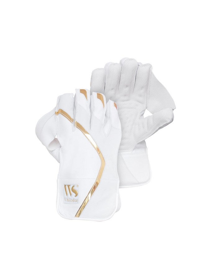 WHITEDOT SPORTS Whitedot Summer Leather Cricket Wicket Keeping Gloves Suitable for Profe ional Players (Griffin, Youth) - Image 1