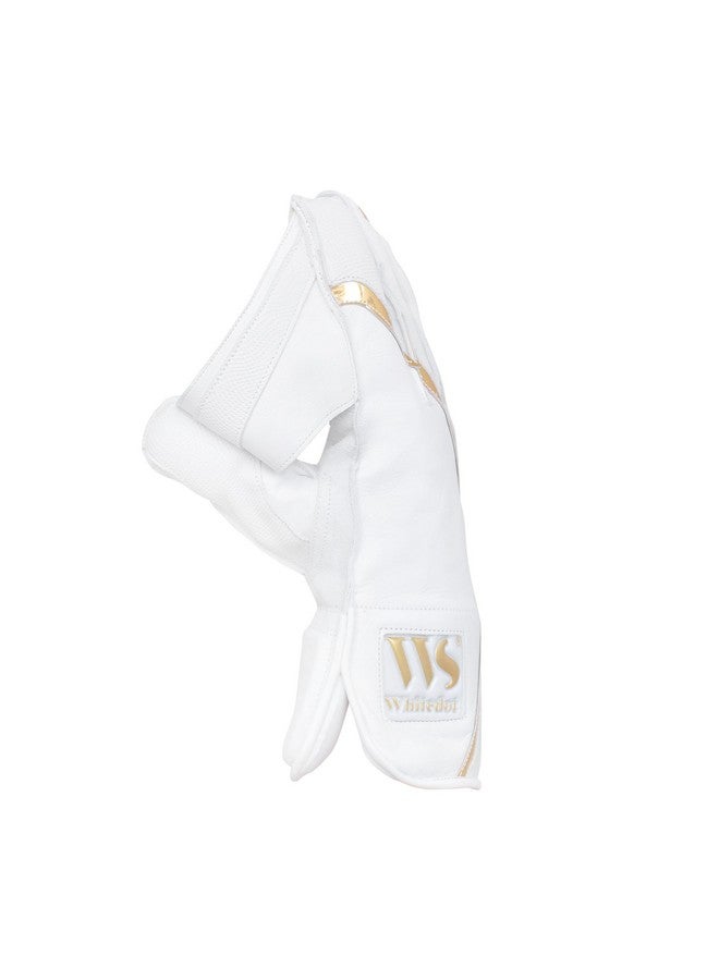 WHITEDOT SPORTS Whitedot Summer Leather Cricket Wicket Keeping Gloves Suitable for Profe ional Players (Griffin, Youth) - Image 4