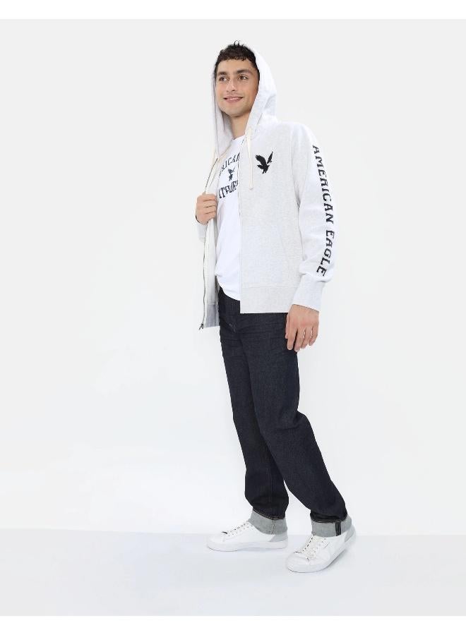 American Eagle Graphic Zip Through Hoodie - Image 1