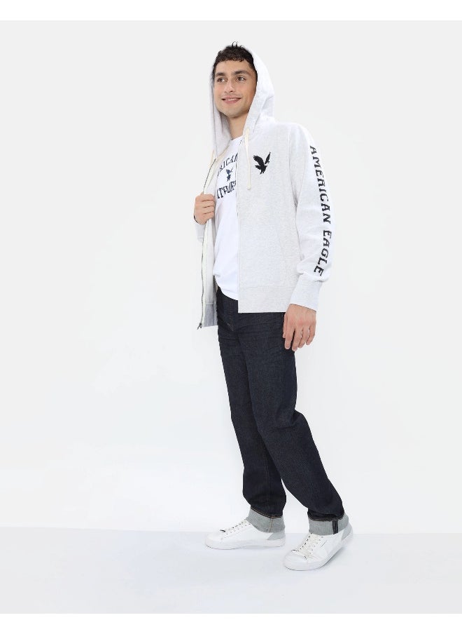 امريكان ايجل - Graphic Zip Through Hoodie - Image 1