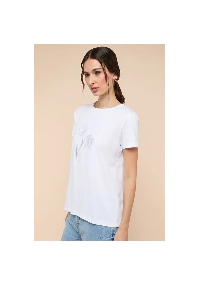 أر أند بي Printed T-Shirt with Crew Neck and Short Sleeves