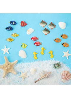 BOAO Boao 48 Pcs Plastic Fish Toys Small Tropical Fish Figure Play Set Sea Animals Bath Toys Tropical Party Favors Assorted Ocean Creatures Figures Birthday Learning Educational Party Supplies  - Image 2