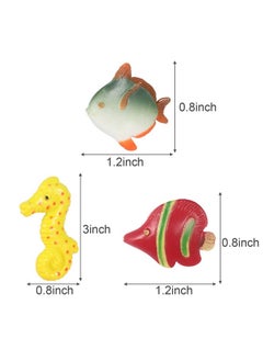 BOAO Boao 48 Pcs Plastic Fish Toys Small Tropical Fish Figure Play Set Sea Animals Bath Toys Tropical Party Favors Assorted Ocean Creatures Figures Birthday Learning Educational Party Supplies  - Image 3
