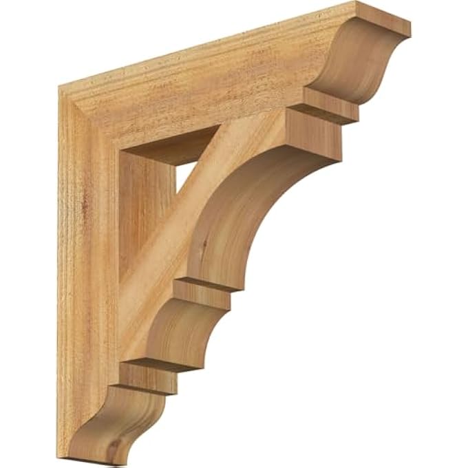 BKT04X18X18BOA01RWR BALBOA TRADITIONAL ROUGH BRACKET, 4" WIDTH X 18" DEPTH X 18" HEIGHT, WESTERN RED CEDAR - Image 2