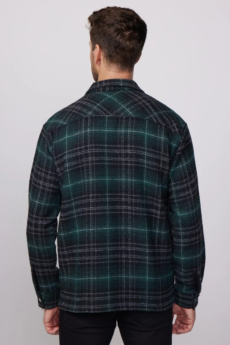 Tudors Relax Fit Zippered Double Pocket Lumberjack Men's Shirt