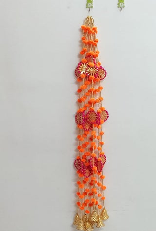 Juhi Creations 3 Chakri Orange Pom Pom Latkan 3 Ft Long with Bell for Home Decor - pzsku/Z684ED4877F5D58DA7674Z/45/1748244101/4396ea72-cf88-40dd-ba8a-45f15ab2f902