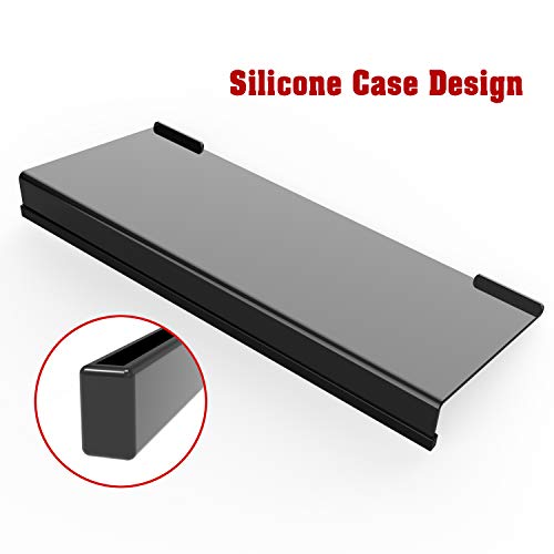 KOTEMON Mini Computer Keyboard Stand-11.8'' x 5.1''-Small Computer Keyboard Tray Acrylic Keyboard Holder for 78 Keys Universal Compact Keyboard, with Black Silicone Strip, Black - Image 5
