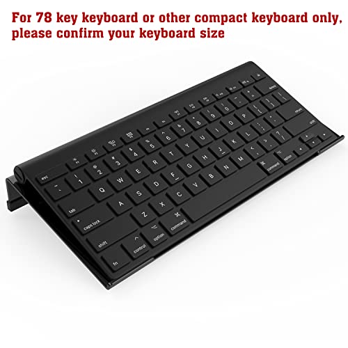 KOTEMON Mini Computer Keyboard Stand-11.8'' x 5.1''-Small Computer Keyboard Tray Acrylic Keyboard Holder for 78 Keys Universal Compact Keyboard, with Black Silicone Strip, Black - Image 3
